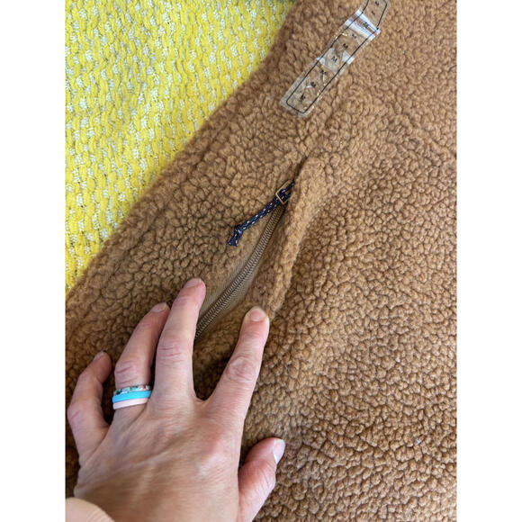 Alpine Design Women's Brown Fleece Pullover Jacket with Snap Buttons Size Medium - Picture 2 of 8